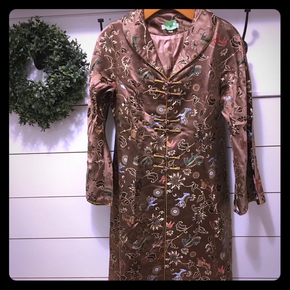 Silk evening coat